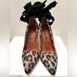 Lanvin x H&M Leopard Pumps with Rhinestones Heels